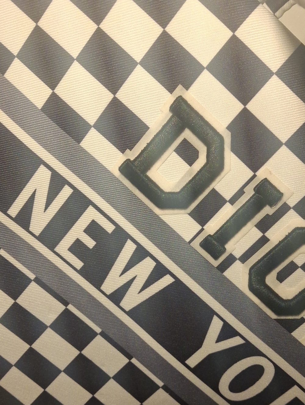 Upcycle Dior Checkerboard 'New York' Tote - Black & White - Picture 2 of 13
